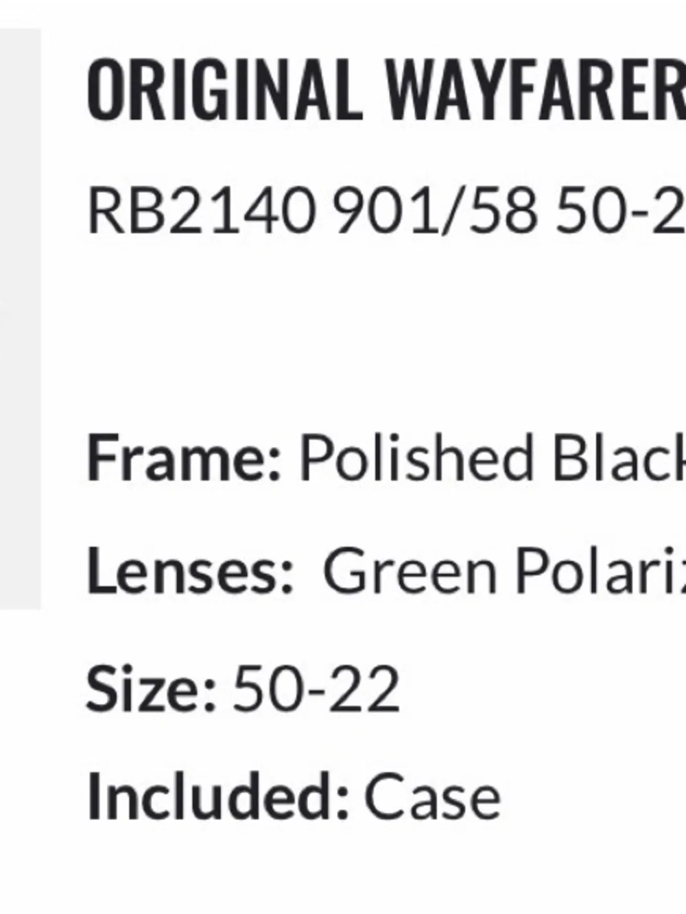 Ray-Ban Original Wayfarer Classic Polished Black with Green Lenses
